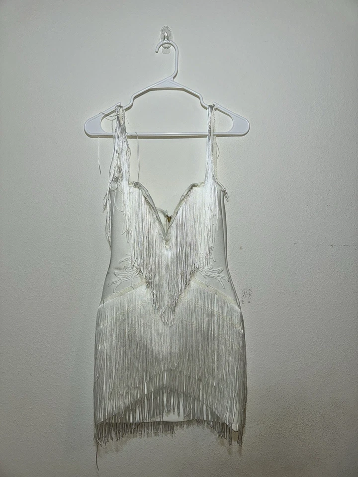 Silver Fringe Mini Dress – Glam Party / Cocktail Style - Image 2 of 4
