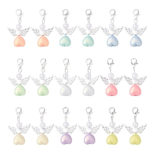 Purse Charm for Handbag Backpack Accessories Angel Pearls Beads Pendant Keychain - Zdjęcie 1 z 8