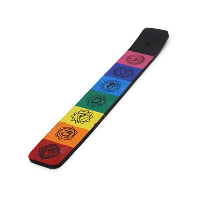 7 Chakra Räucherstäbchenhalter Mangoholz 26cm Ancient Wisdom