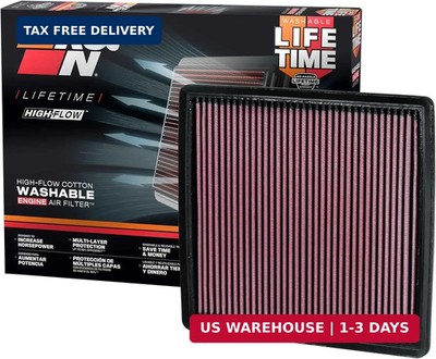 K&N High-Flow Original Lifetime Engine Air Filter: Increase Performance, Premium
