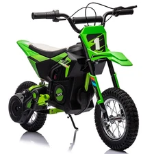 8-12Y Kids Off-Road Motorcycle with 250W Strong Motor,Leather Seat,Disc Brake