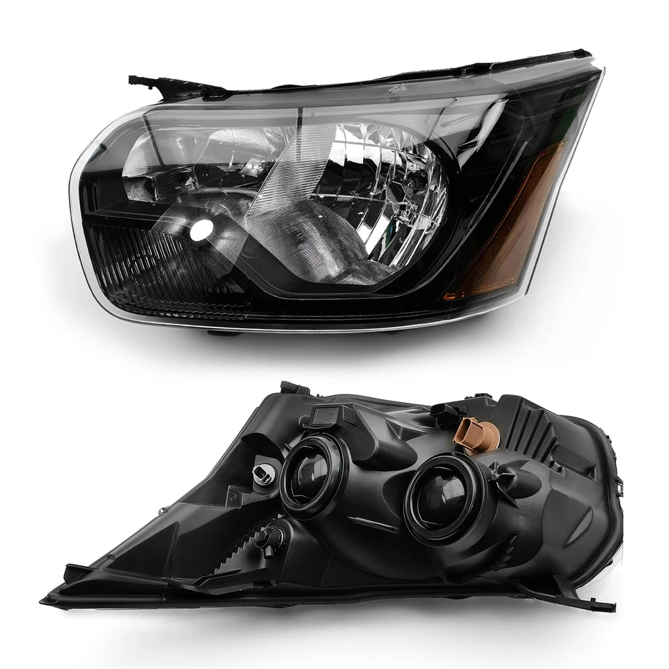 Left&Right Side Halogen Headlight For 2015-2024 Ford Transit 150 250 Black Clear - Image 4 of 4