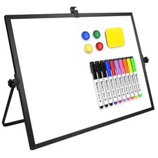 Small Monthly Calendar Dry Erase Whiteboard for Wall, 16in x 12in Magnetic Dr...