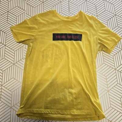 Forever 21 yellow graphic tee ''You Are Too Close'' Large