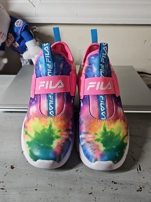 Girls Fila Land buzzer Tide Dye Shoes Size 5 (1)
