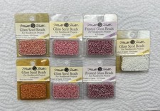 Mill Hill Glass Bead Lot 7 Packs Pinks  Whites 02005 / 00479 / 62037