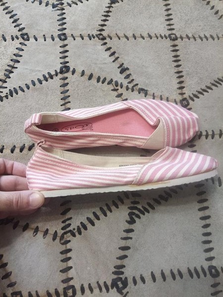 Women Spot On Loafers Pink Textile 38