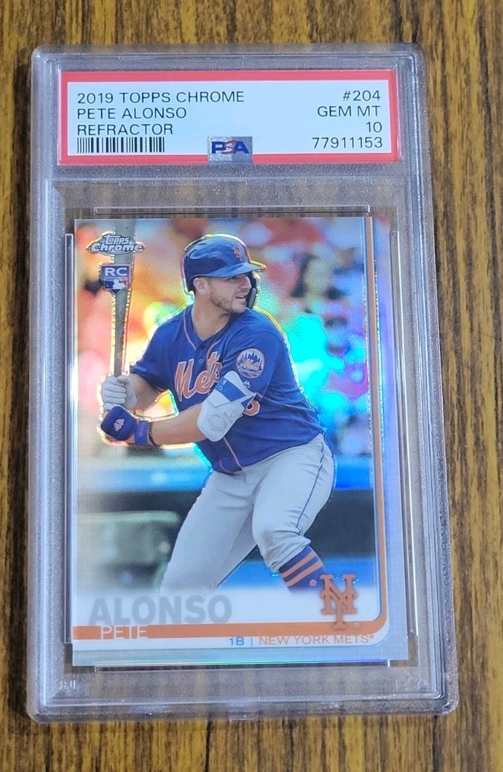 Alonso Rookie Blue 2019 Topps Chrome Refractor Alonso RC Rookie Card PSA 10 GEM MINT NY ...