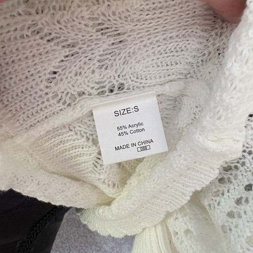 Dokotoo Damen Kurzarm Rundhals Pullover Pulli S Weiß Neu Mit Etikett - Bild 6 von 7