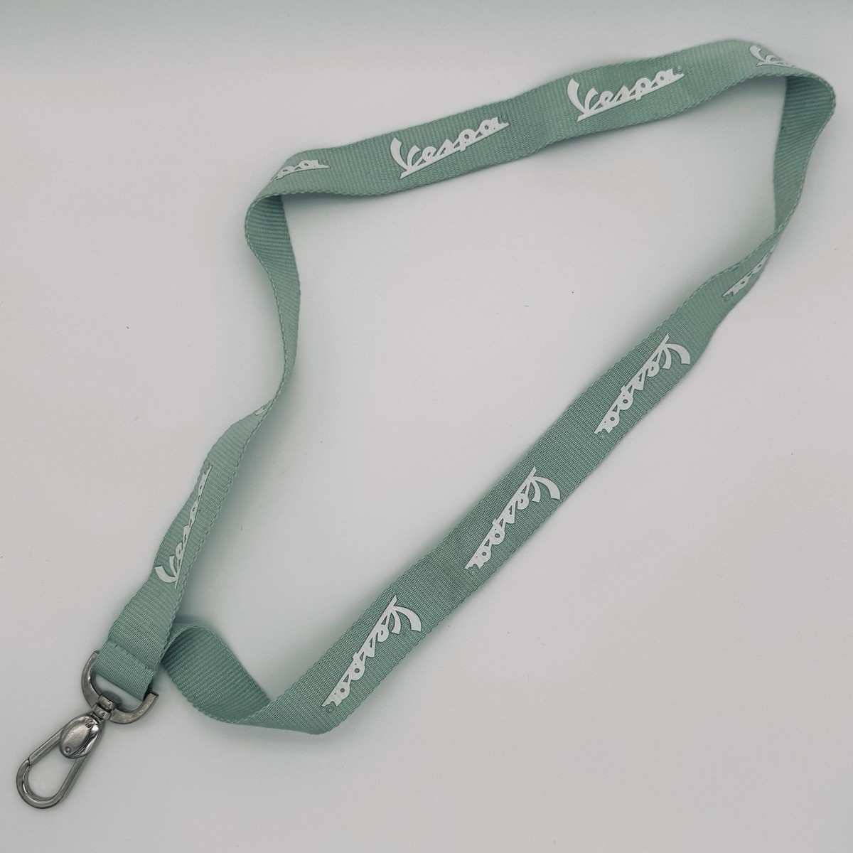 Vespa Scooter Mint Green Lanyard With Chromed Clip, Over Stock