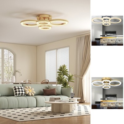 4-Ring LED Deckenleuchte, Unterputz Deckenleuchte mit 3 Farben generalüberholt