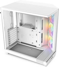 H6 Flow RGB Mid-Tower Airflow Case with 3 RGB Fans, Panoramic Glass Panels, and