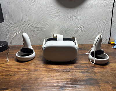 Meta Oculus Quest 2 256GB VR Headset White Bundle w/ Left & Right Controllers