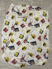 Vintage 90s LOONEY TUNES Sports Crib Sheet Taz Bugs Bunny Sylvester Tweety