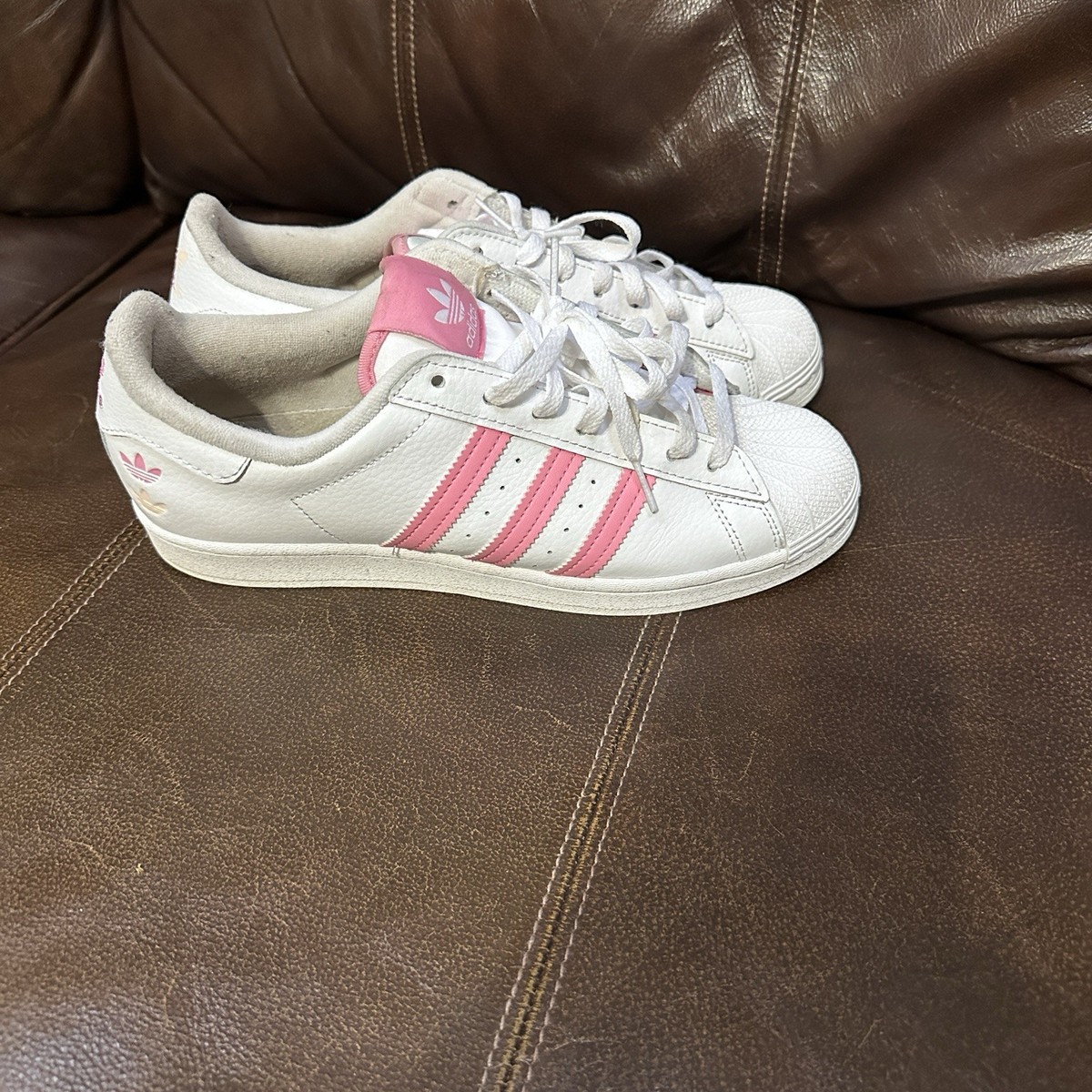 スニーカー adidas Originals Superstar White Pink GW0570 Adidas Girl's Superstar J, Style# IG7015, Size 4, Color