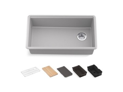 KOHLER Billings  32-1/2'' Undermount Kitchen Sink, Single-Bowl, Workstation