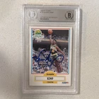 Shawn Kemp Signed Basketball Fleer 1990-91  #178 Supersonics Autographed Beckett