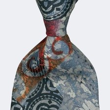 BATIK JAPAN TIE SILK CLASSIC NECKTIE ABSTRACT DESIGN MULTI COLOR MADE IN JAPAN