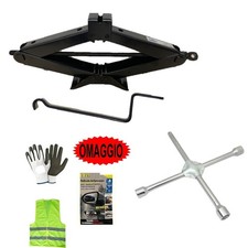 PER MINI MINI CLUBMAN CRIC A PANTOGRAFO PER AUTO+CHIAVE A CROCE KIT EMERGENZA S