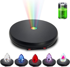 Motorized Rotating Display Stand with LED Light , 10 inch /55lbs Load, 360 Degre