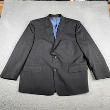 Oak Hill Blazer Mens 50 Gray Perfect Fit Suit Jacket Sport Coat 2 Button