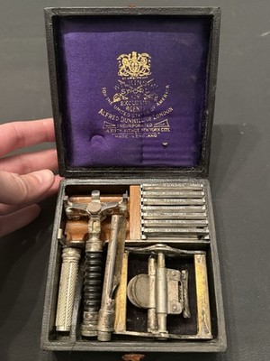 Vintage Wilkinson Sword Gentleman Travel Razor Set Dunhill 7 Day Blade Kit