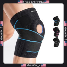 Knee Brace for Men  Women, Support with Patella Gel Pads and Side Stabilizers