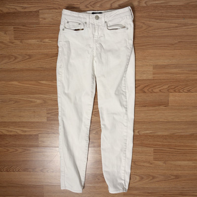 Vince Womens Jeans White Size 25 Button Zip 5-Pocket Design Light Wash Denim
