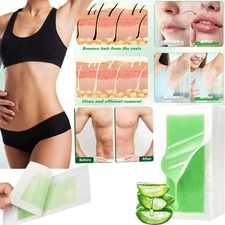 Hair Removal Paper Double Sided Cold Wax Strips Body Depilatory Patch Skin