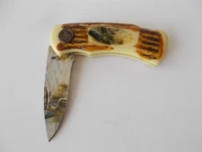 Wild Outdoors Single Blade Folding Pocket Knife Deer Pheasant Stainless Steel