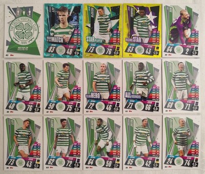 Match Attax 20/21 Celtic FC Glasgow Team Set Alle 15 Karten Full 2020/2021