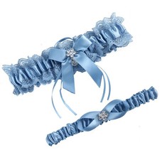 2pcs Wedding garter set women lace bride garters sets including keepsake and ...