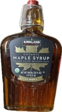 Kirkland Organic Maple Syrup, Golden Delicate Taste, 25oz (740ml), Canada