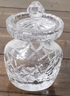 Vintage 4" Waterford Crystal Honey Jam /Jelly Jar w/Lid