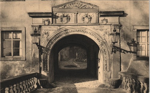 Weesenstein (Müglitz) Schloss Weesenstein Portal Durchfahrt Eingang 1920 - Bild 2 von 3