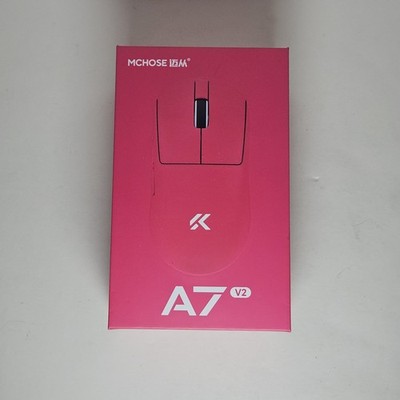 MCHOSE A7 V2 Plus Wireless Mouse Pink Rechargeable USB Type-C 2.4G Gaming Mouse