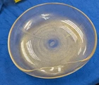 Elsa Peretti Tiffany & Co Murano Glass Thumbprint Bowl w/ Gold Aventurine 10"