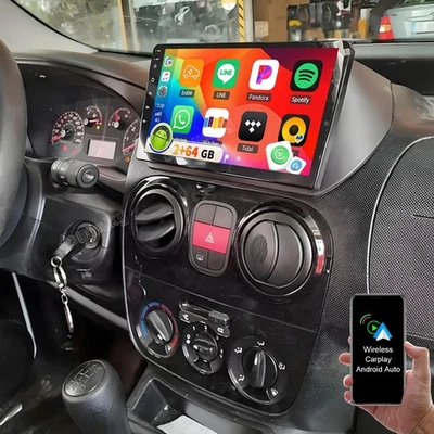 LUMIKY 64G Android Autoradio CarPlay Für Fiat Qubo/Fiorino Citroen Nemo Peugeot Bipper