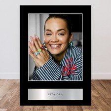 Rita Ora Signed Reproduction A4 Framed  Print Pop Dance Music    Wall Art Photo