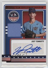 2023 Panini USA Baseball Stars & Stripes Materials Joey Tonnotti Auto 1c7