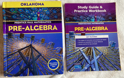 PRE ALGEBRA OKLAHOMA EDITION By Prentice Hall + Study Guide & Practice Workbook