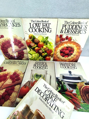 Vintage 70s 80s Colour Book Of Octopus Cookbooks Lot of 7 Recipe Books Retro Bun