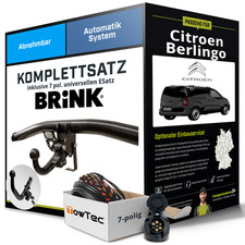 Anhängerkupplung BRINK abnehmbar für CITROEN Berlingo +E-Satz NEU inkl. EBA PKW