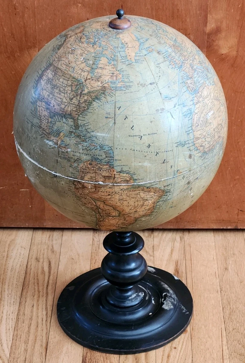 Globe terrestre base métal CRAM'S vintage AC 3673 - Style Labo Antiquités