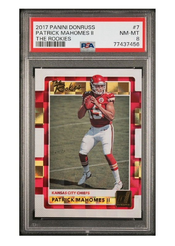 2017 Patrick Mahomes Donruss The Rookies PSA 8 #7 Kansas City Chiefs