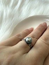 Black Tahitian Seawater Pearl Ring