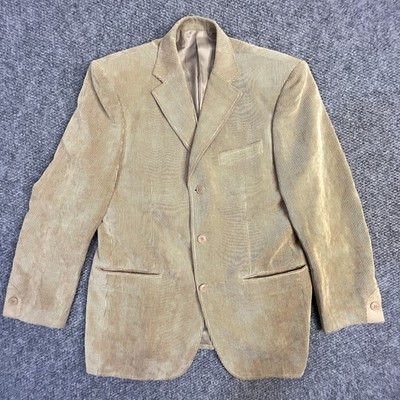 Giorgio Armani Silk Wool Corduroy Blazer Jacket Tan Mens 52R IT/EU, 42 US