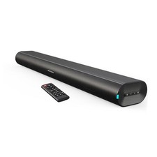 BESTISAN Wave Base Sound bar with Bluetooth for TV Tabletop 28inch Black 2.0