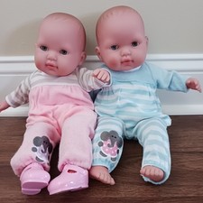 Berenguer JC Toys Lot 2 Baby Dolls 15 Cloth Body Vinyl With Outfits Boy Girl