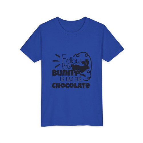 Easter Bunny Youth Tee, Follow the Bunny Shirt, Kids Easter Gift, Chocolate - Picture 60 of 105